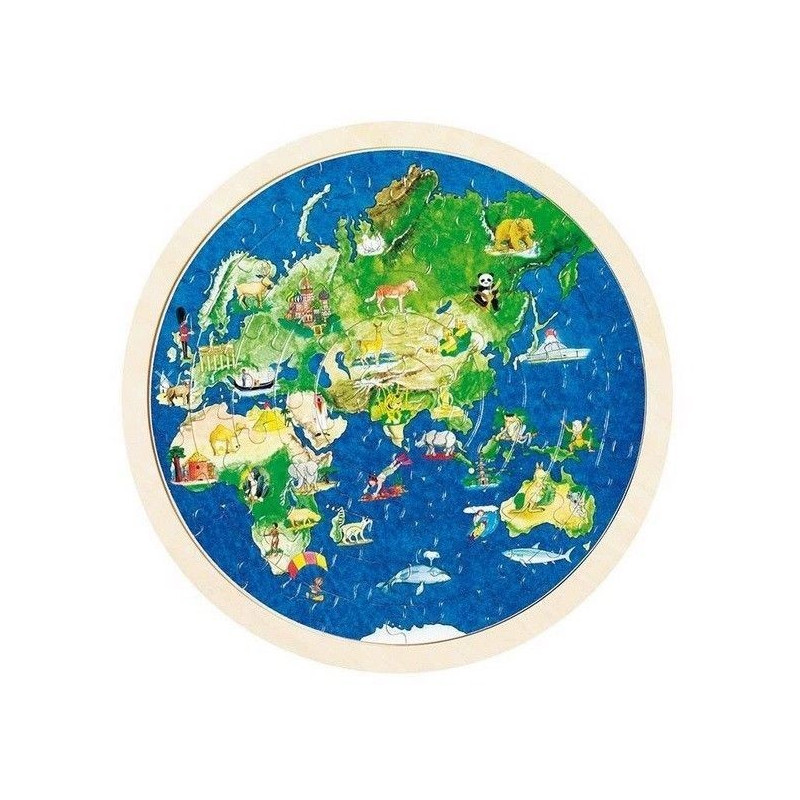 Edukacyjne puzzle - Mapa Świata 100 elementów
