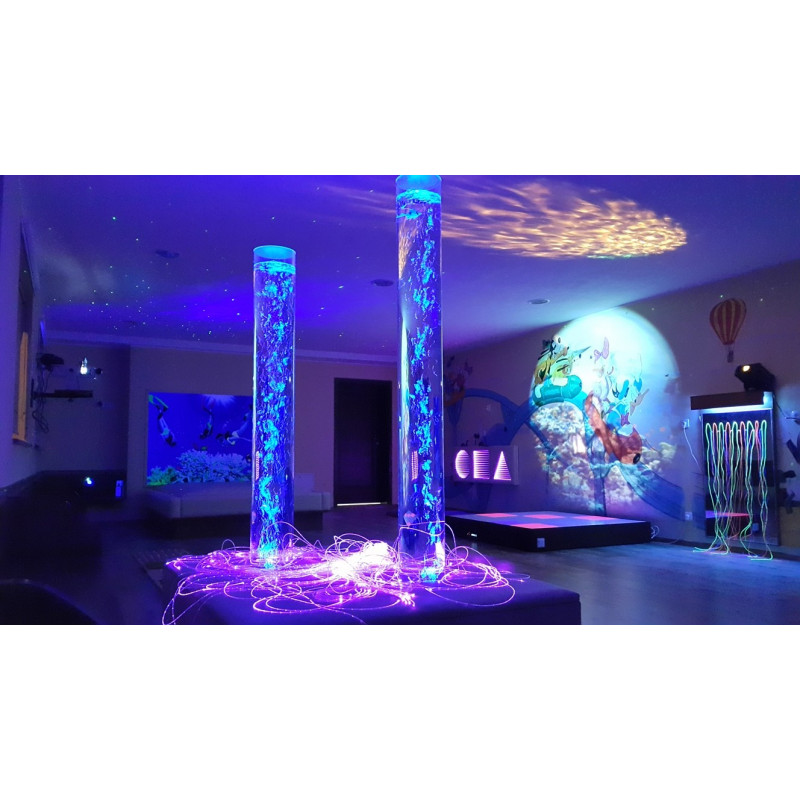 Zestaw trzech mobilnych interaktywnych kolumn wodnych 190 x 20 cm sterowana za pomocą pilota i mikrofonu