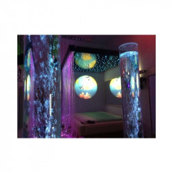 Zestaw dwóch kolumn wodnych 10x120 cm z automatyczną zmianą koloru