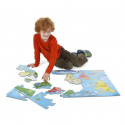 Puzzle podłogowe - mapa świata