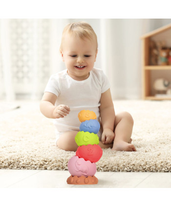 Edukacyjna piramida sensoryczna, bez dziurki - zestaw 6 szt.