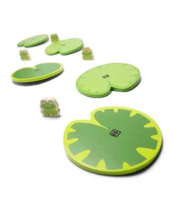 Drewniana gra sensoryczna, zręcznościowa - Zbieraj żabki