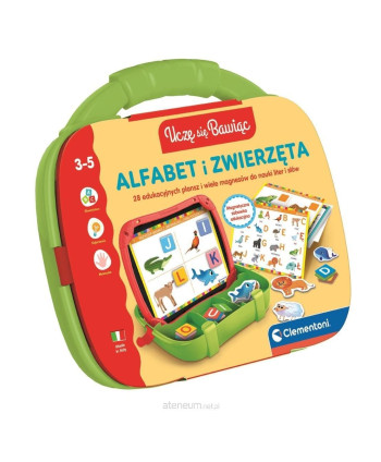 Alfabet i zwierzęta. Edukacyjna walizeczka. Gra magnetyczna