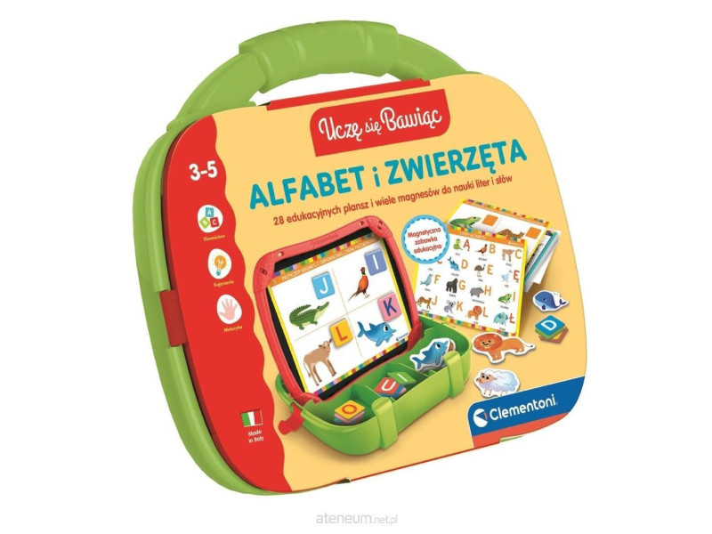 Zestaw gier z walizeczki, uczy malucha rozpoznawania liter.