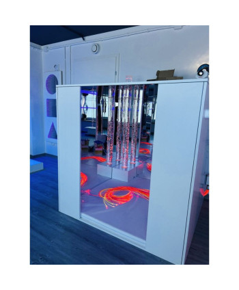 Domek lustrzany - kabina lustrzana z instalacją elektryczną + miękka podłoga