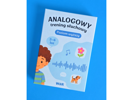Analogowy trening słuchowy to pomoc dla logopedów i nauczycieli przedszkola. Rozwija uwagę słuchową i koncentrację.