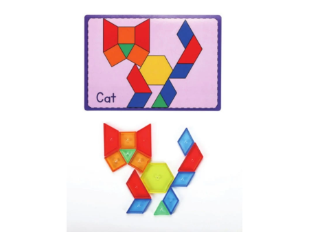 Panel świetlny LED z trzema poziomami światła razem z zestawem przezroczystych figur geometrycznych