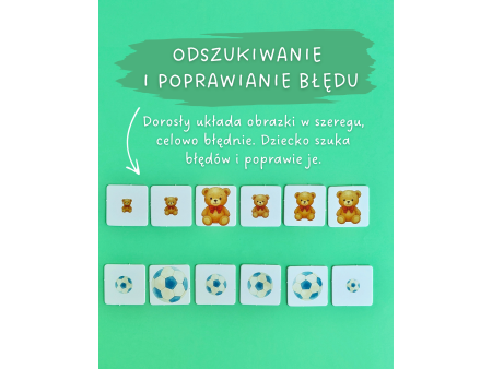 Ułóż dalej! Szeregi to pomoc wspierająca w procesie nauki czytania i pisania.