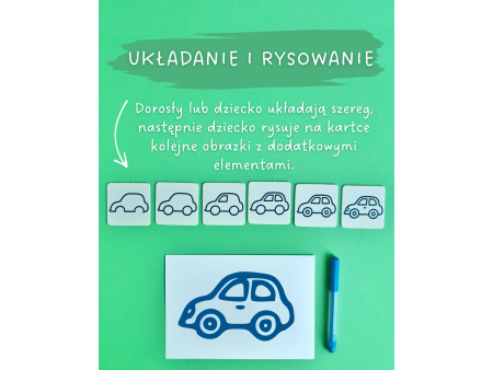 Ułóż dalej! Szeregi to pomoc wspierająca w procesie nauki czytania i pisania.