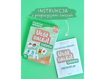 Ułóż dalej! Szeregi to pomoc wspierająca w procesie nauki czytania i pisania.